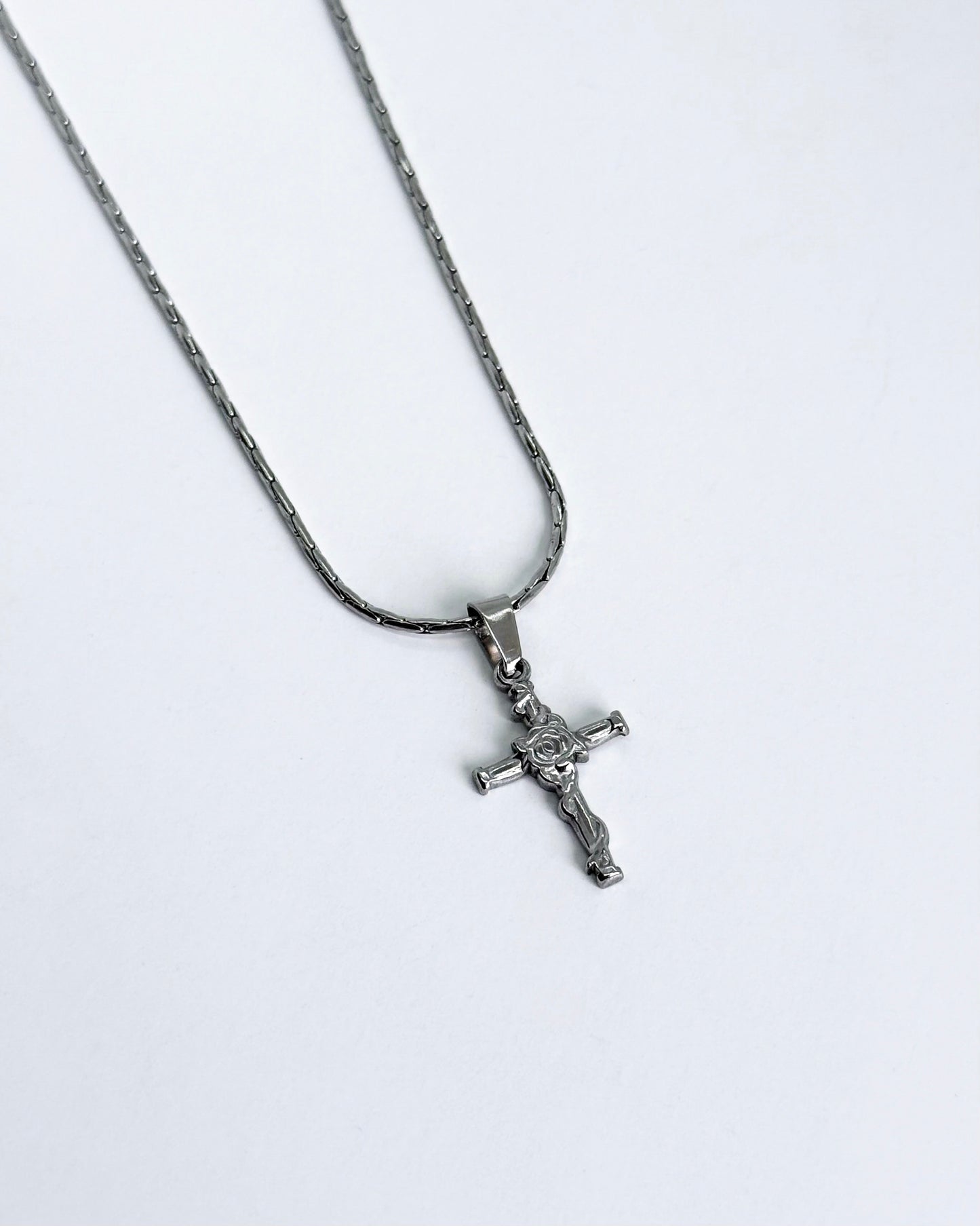 Cross n’ Rose - Silver