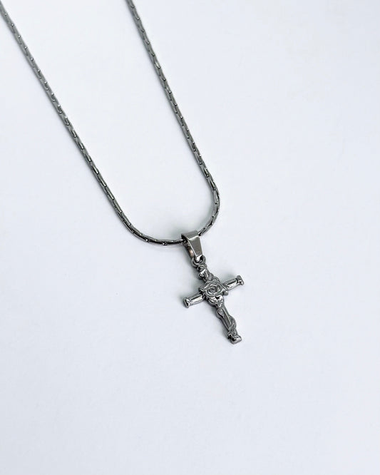 Cross n’ Rose - Silver