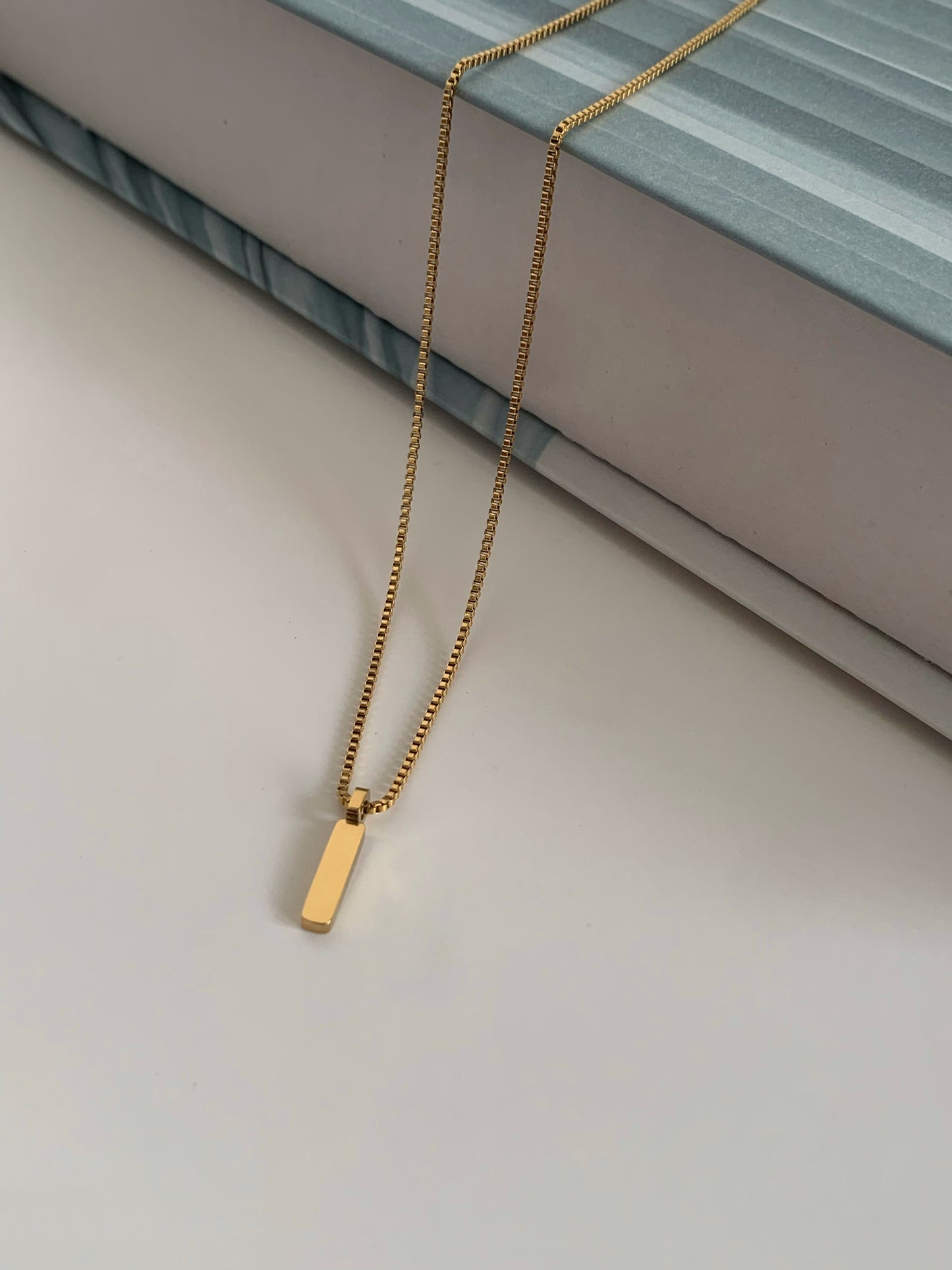 Box Pendant - Gold